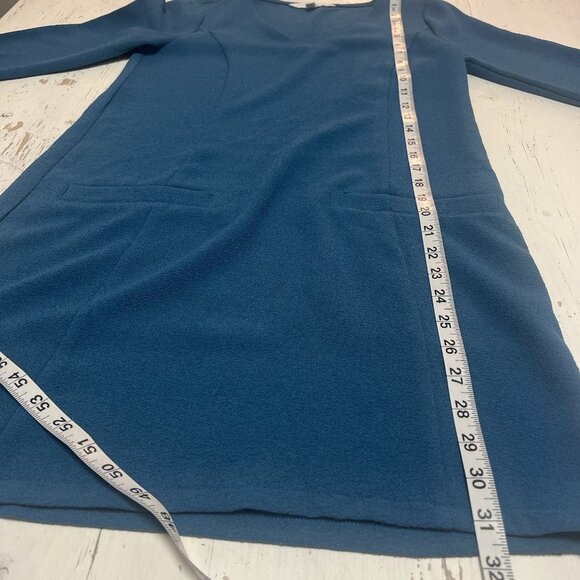 Jack by BB Dakota V Neck Shift Dress Teal Mod Retro size XS - Picture 9 of 12